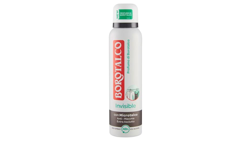 Borotalco Invisible Profumo di Borotalco Deo Spray 0% Alcool