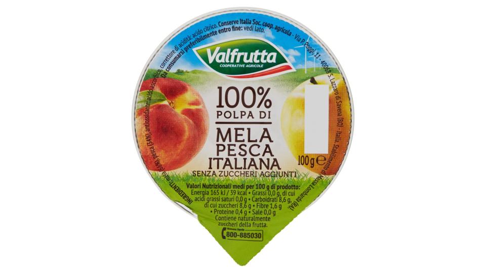 Valfrutta 100% Polpa di Mela Pesca Italiana