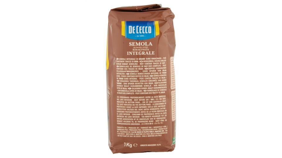 De Cecco Semola di Grano Duro Rimacinata Integrale