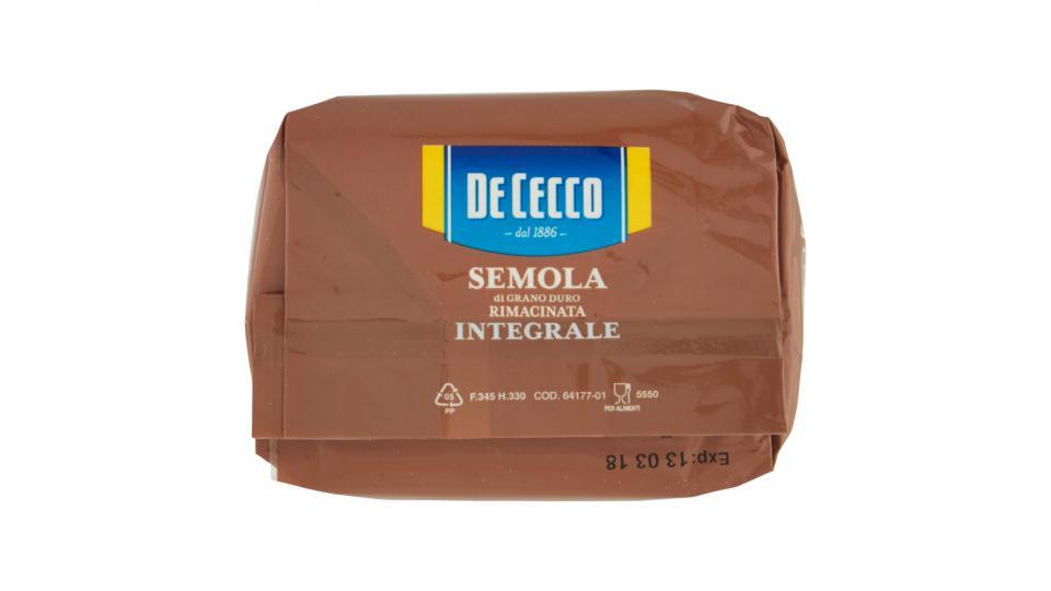 De Cecco Semola di Grano Duro Rimacinata Integrale
