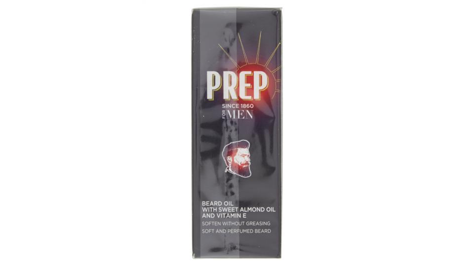 Prep For Men Olio da Barba con Olio di Mandorle Dolci e Vitamina E