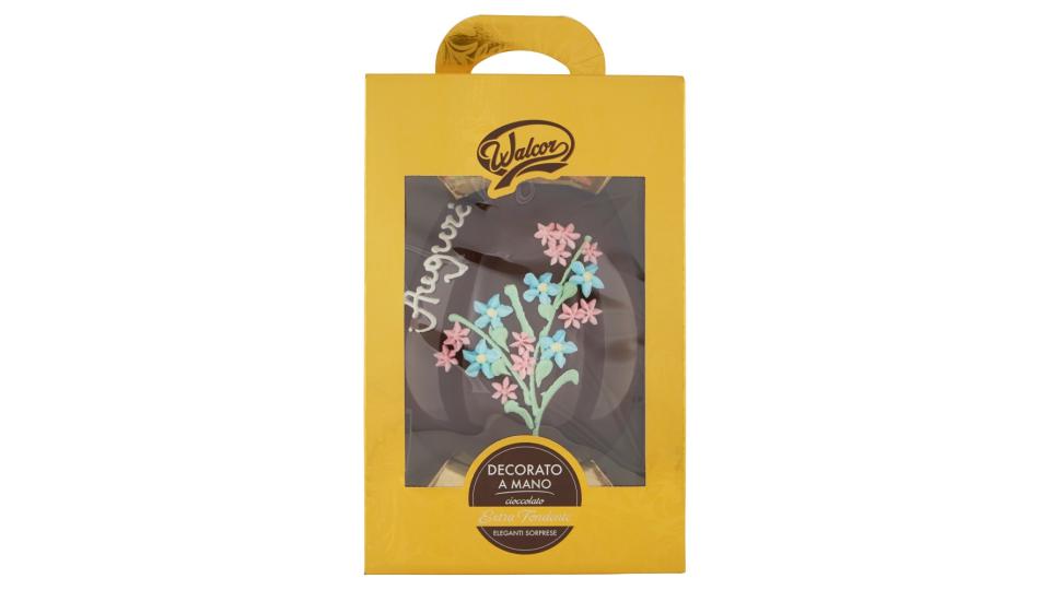 Walcor Uovo Decorato a Mano cioccolato Extra Fondente