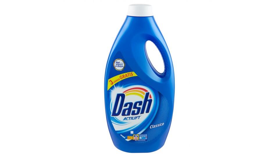 Dash Detersivo Liquido Lavatrice Classico 23 Lavaggi + 3 Gratis =