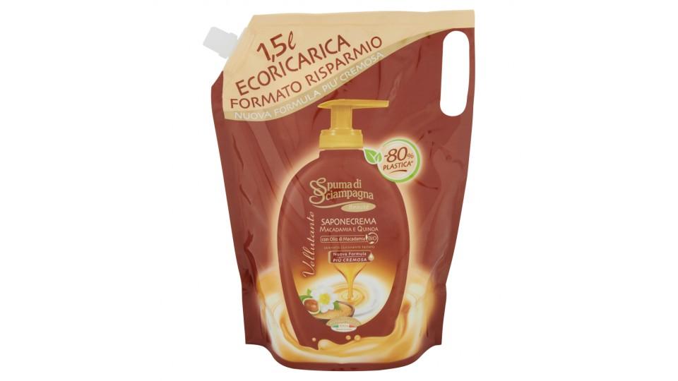 Spuma di Sciampagna Vellutante Saponecrema Macadamia e Quinoa Ecoricarica