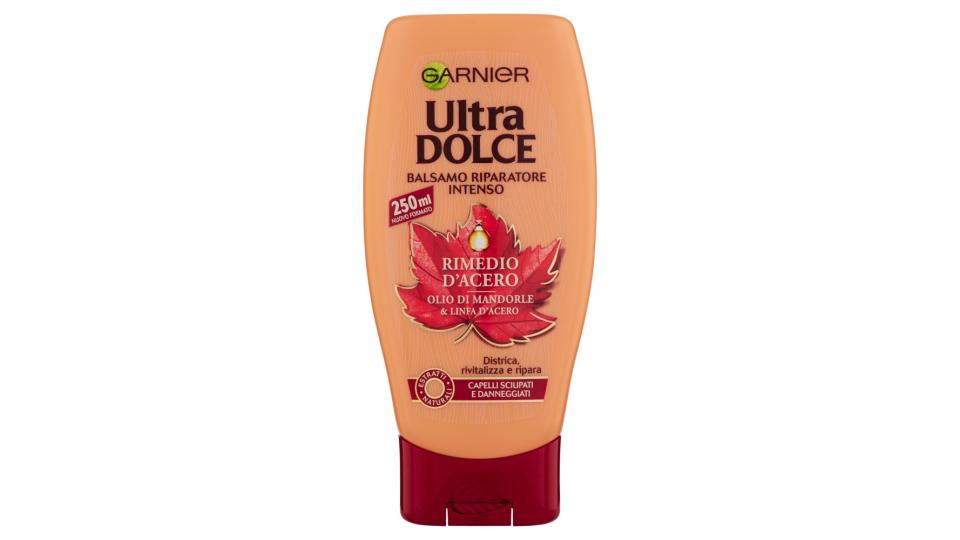 Garnier Ultra Dolce Balsamo Rimedio d'Acero con olio di mandorle, per capelli danneggiati