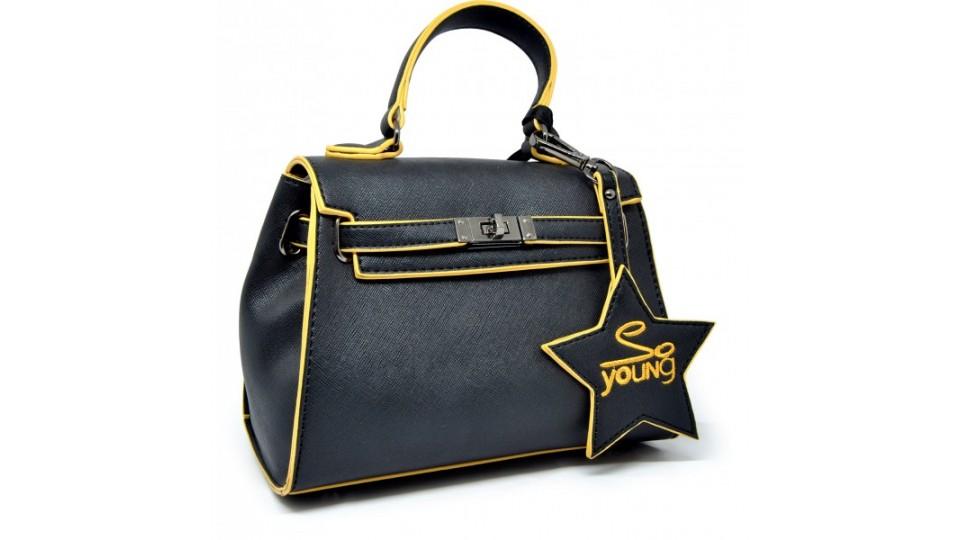 Sodini borsetta con tracolla young bordo giallo