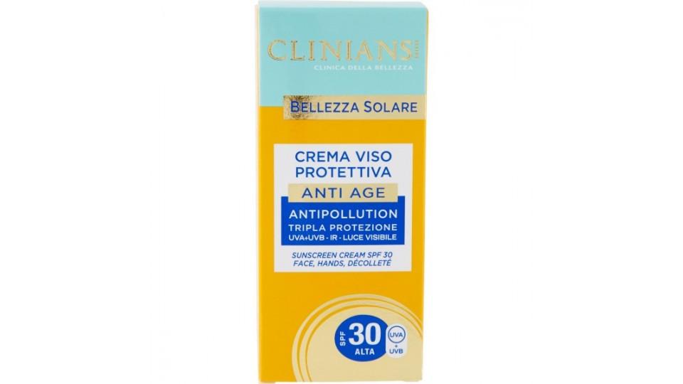 Clinians Bellezza Solare Crema Viso Protettiva Anti Age SPF 30 Alta