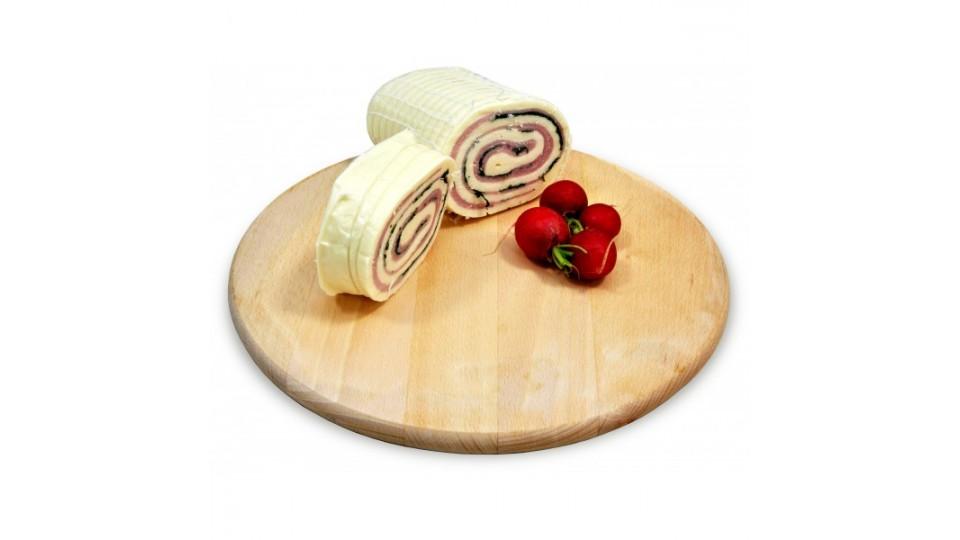 Rotolo farcito con prosciutto e rucola