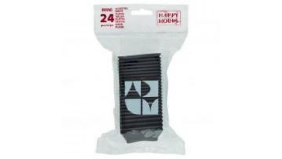 24 Mini Piatti Happy Hours Black