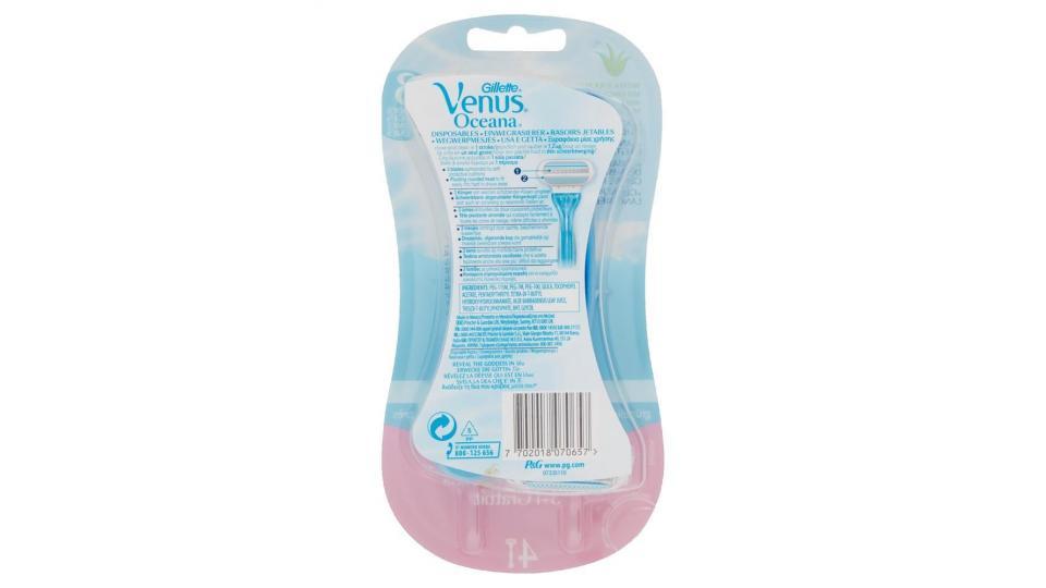 Gillette Venus Oceana Rasoi Usa e Getta per Donna - Confezione da 4