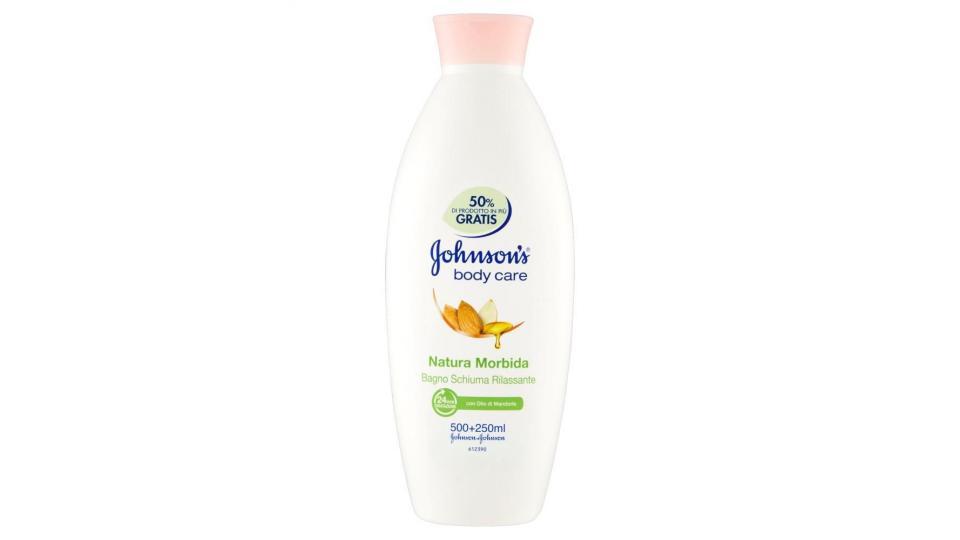 Johnson'S Body Care - Bagno Schiuma Rilassante - Natura Morbida, 24 Ore Idratazione, Con Olio Di Mandorle - 500+250Ml