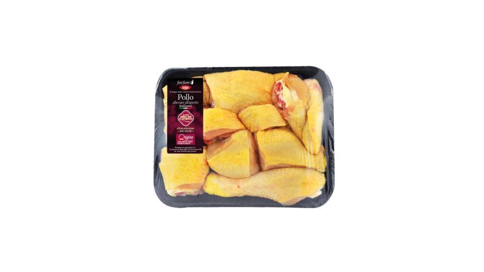 Pollo A Metà In Parti Allevato All'aperto 850 G Ca