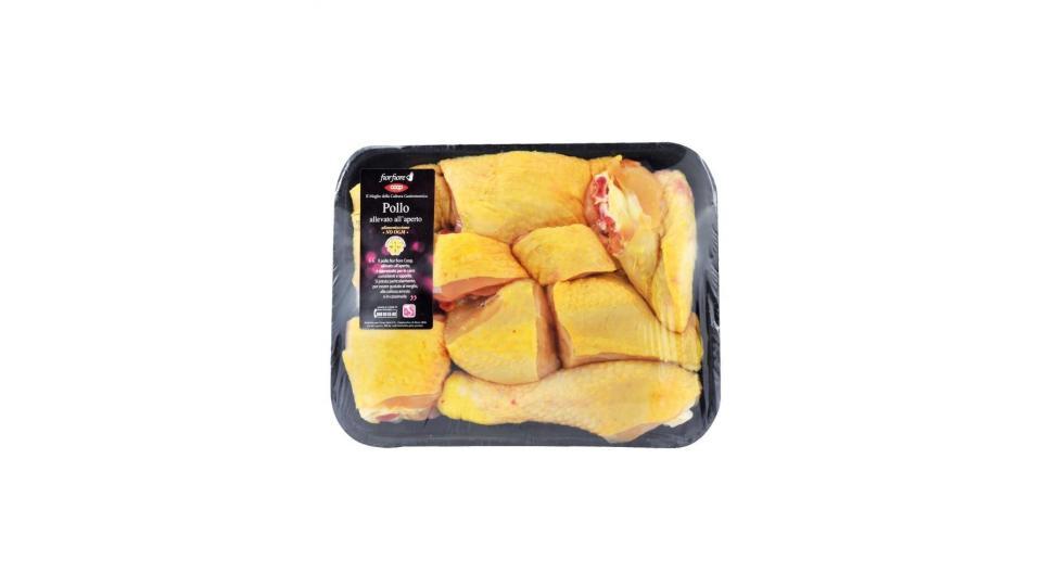 Pollo A Metà In Parti Allevato All'aperto 850 G Ca