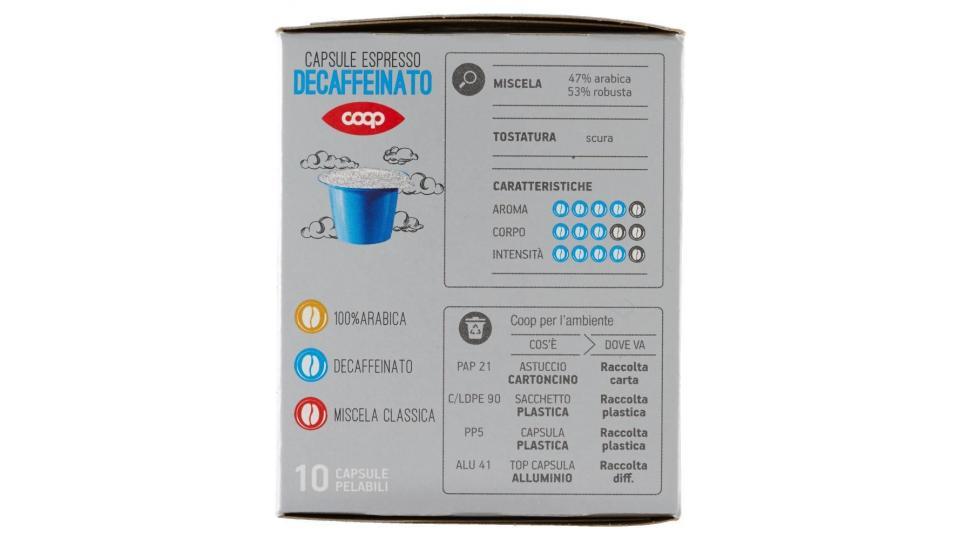 Capsule Espresso Decaffeinato 10 Capsule Pelabili
