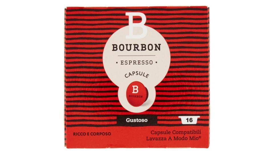 Bourbon Espresso Gustoso 16 Capsule