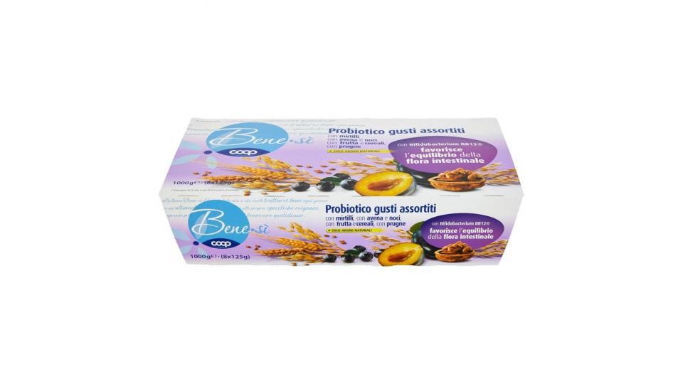 Probiotico Gusti Assortiti Con Mirtilli, Con Avena E Noci, Con Frutta E Cereali, Con Prugne 8x125 G