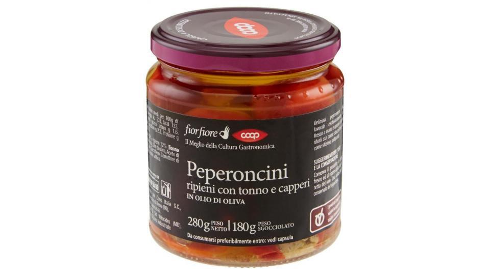 Peperoncini Ripieni Con Tonno E Capperi In Olio Di Oliva