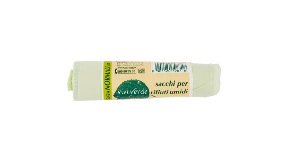 Sacchi Per Rifiuti Umidi Biodegradabili* Normali Cm 35x42