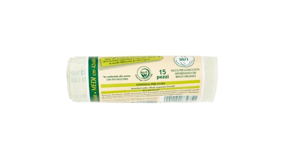 Sacchi Per Rifiuti Umidi Con Maniglia Biodegradabili* Medi Cm 42x60