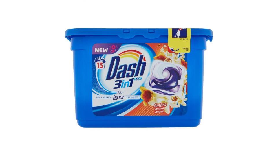 Dash Pods 3in1 Detersivo Monodose Ambra