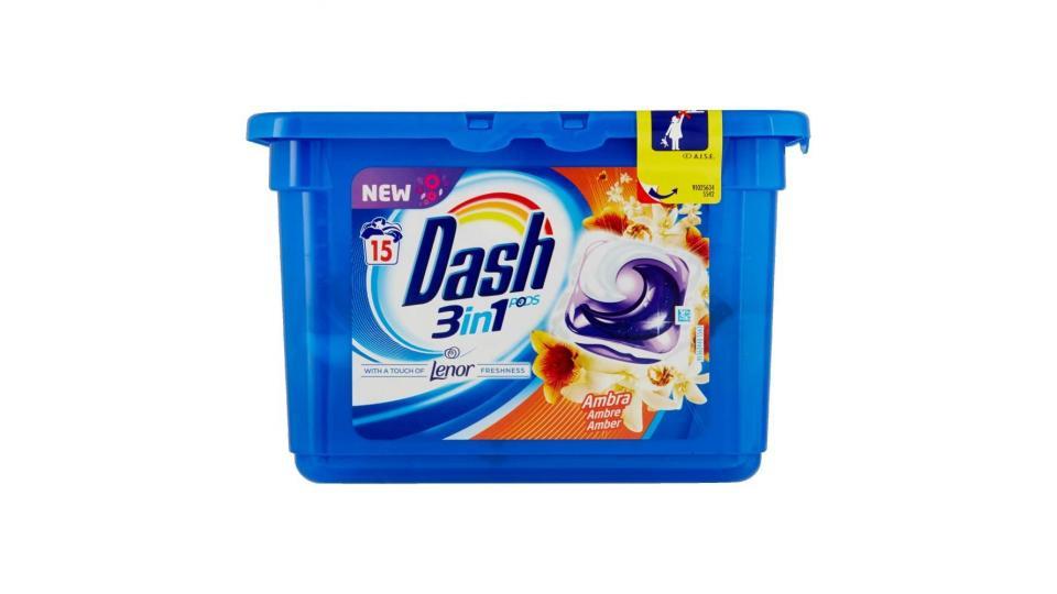 Dash Pods 3in1 Detersivo Monodose Ambra