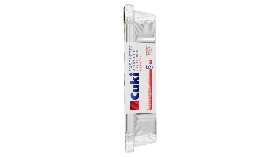 Cuki Conserva E Cuoce Vaschette Alluminio Con Coperchi 4porzioni - 3 Pz (r75)