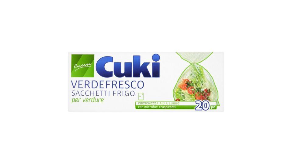 Cuki Conserva Verdefresco Sacchetti Frigo Per Verdure (29x42cm - 20 Pezzi)