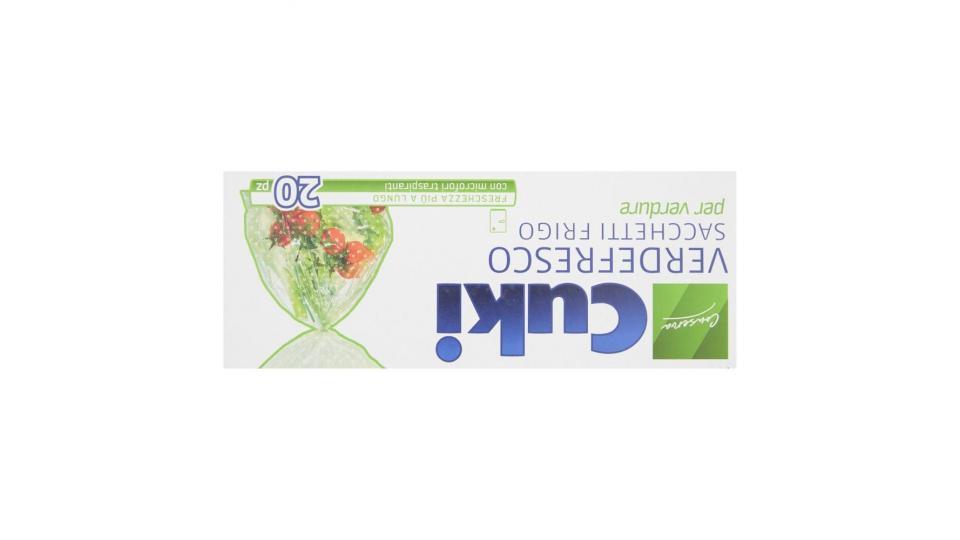 Cuki Conserva Verdefresco Sacchetti Frigo Per Verdure (29x42cm - 20 Pezzi)