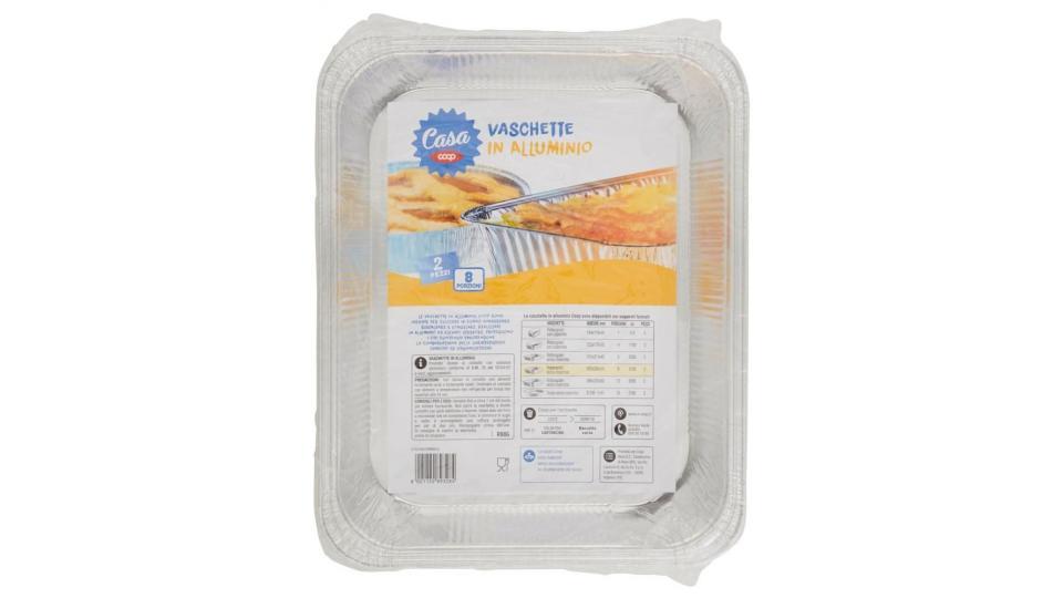 Soft Soft vaschette allumnio con coperchio f8 8 porzioni