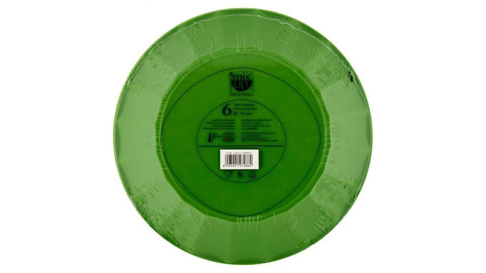 Mix Up Piatti In Plastica 19 Cm Verdi