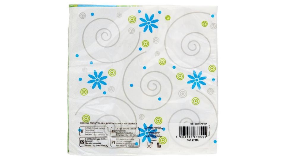 Tovaglioli 3-veli 33x33 Cm 110 G