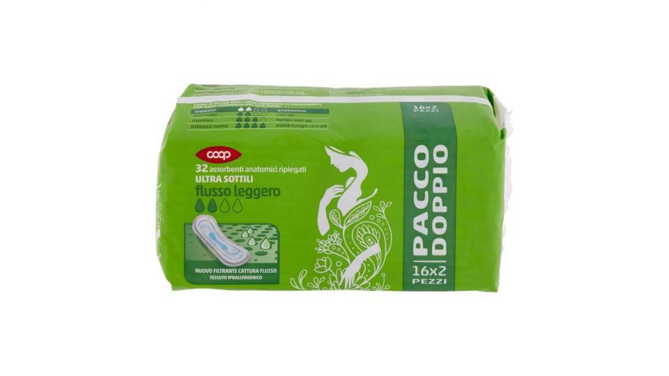 Assorbenti Anatomici Ripiegati Ultra Sottili Flusso Leggero
