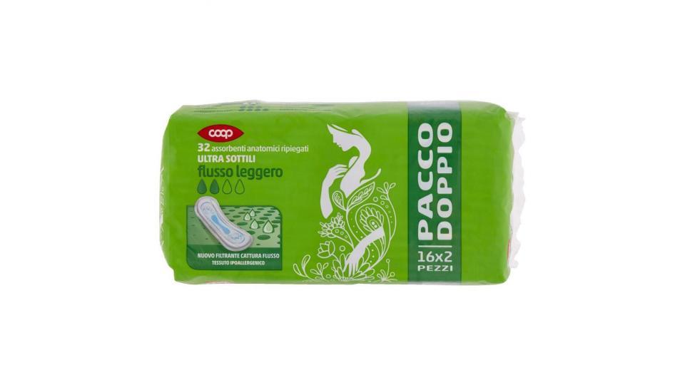 Assorbenti Anatomici Ripiegati Ultra Sottili Flusso Leggero