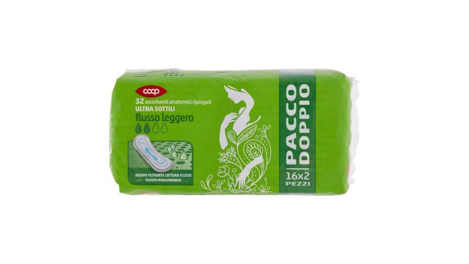 Assorbenti Anatomici Ripiegati Ultra Sottili Flusso Leggero