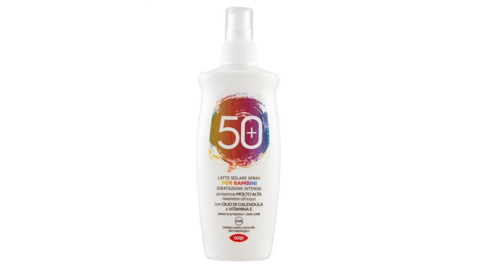 Latte Solare Spray Per Bambini Idratazione Intensa 50+ Protezione Molto Alta
