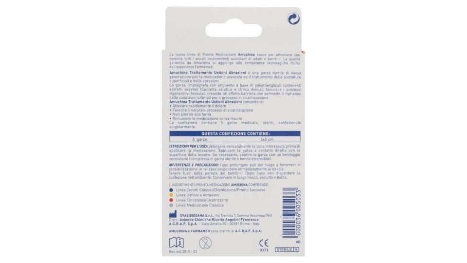 Amuchina Trattamento Ustioni Abrasioni 5 Garze 5x5 Cm