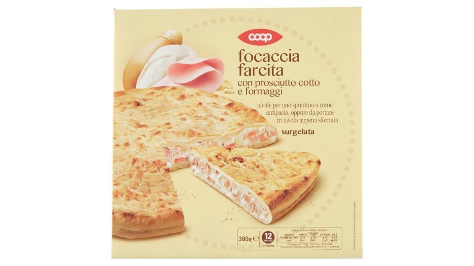 Focaccia Farcita Con Prosciutto Cotto E Formaggi Surgelata