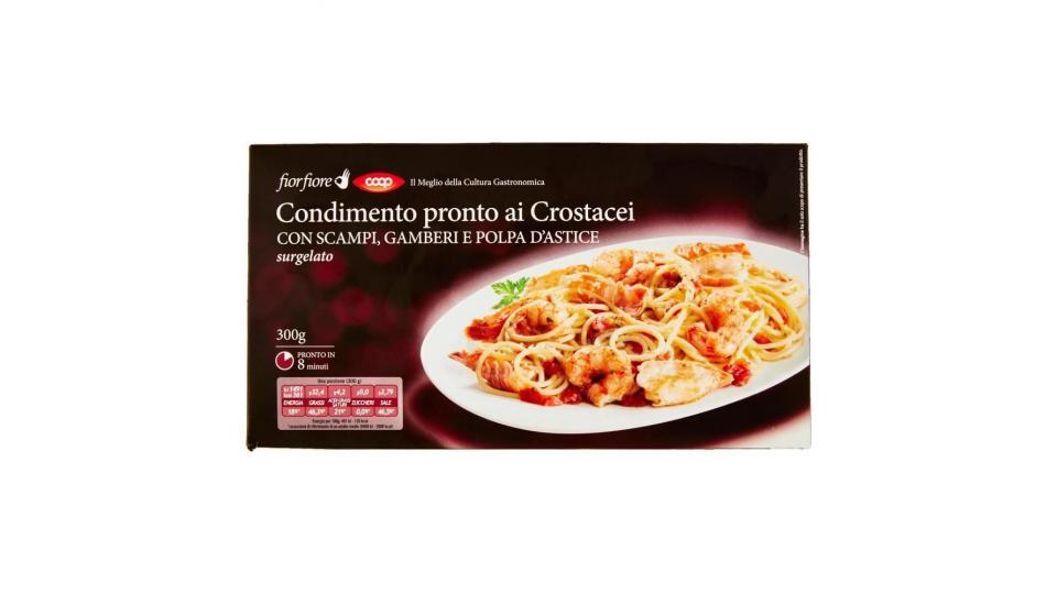 Condimento Pronto Ai Crostacei Con Scampi, Gamberi E Polpa D'astice Surgelato