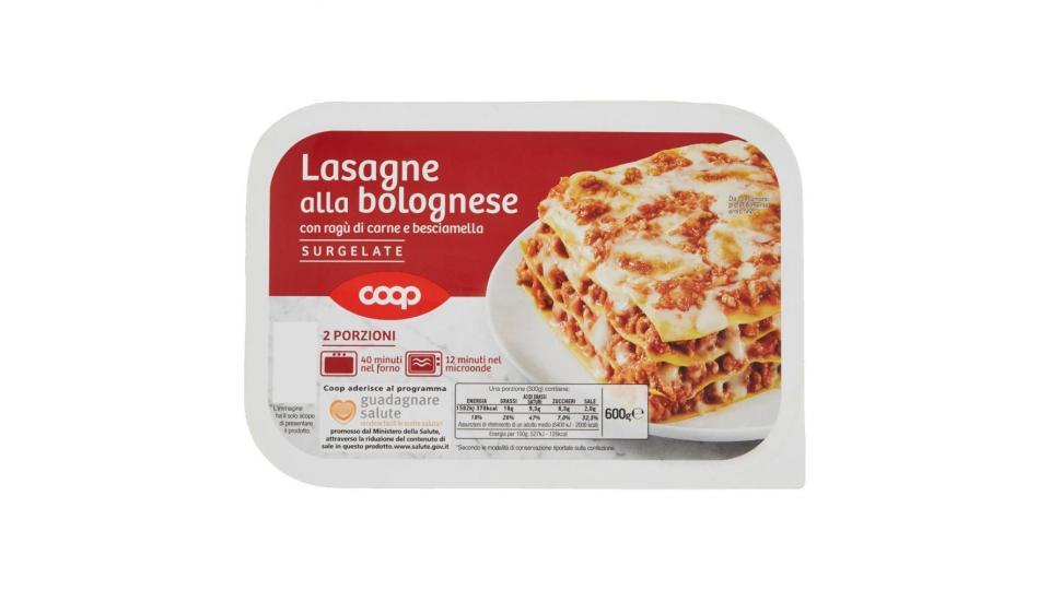 Lasagne Alla Bolognese Con Ragù Di Carne E Besciamella Surgelate