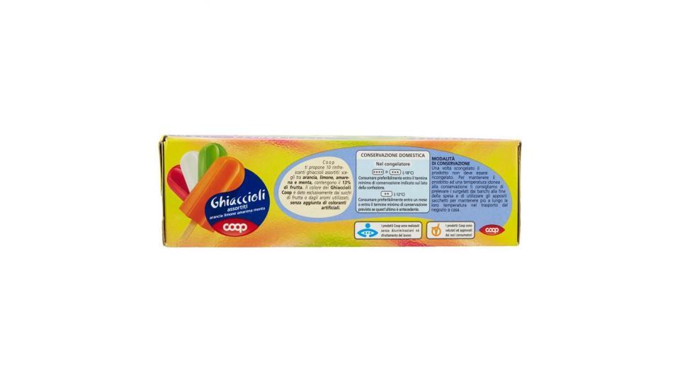 Ghiaccioli Assortiti Limone Menta Arancia Amarena