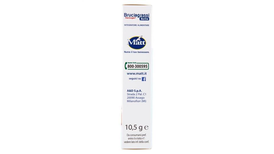Matt&diet Slim Program Bruciagrassi Thermogen Notte 30 Compresse