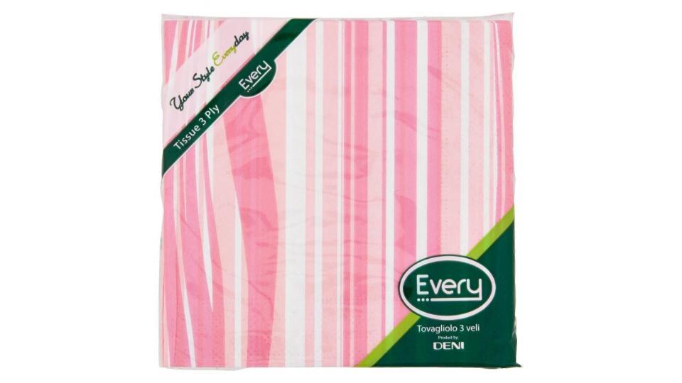 Every Tovagliolo 3 Veli 24x24 Cm Wave Viola