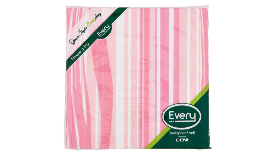 Every Tovagliolo 3 Veli 24x24 Cm Wave Viola
