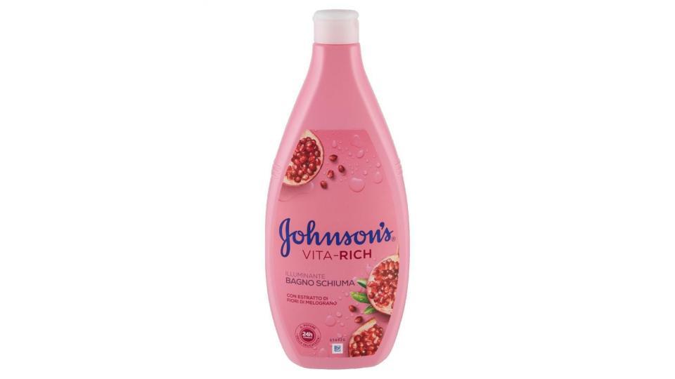 Johnson's Vita-rich Bagno Schiuma Illuminante Con Estratto Di Fiori Di Melograno