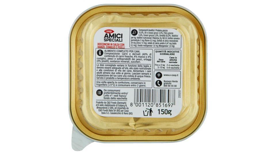 Bocconcini In Salsa Con Manzo, Coniglio E Piselli