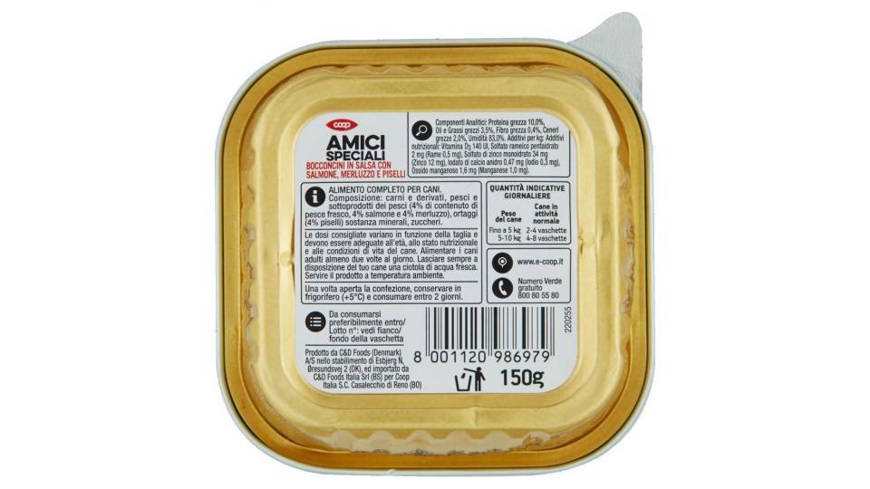 Bocconcini In Salsa Con Salmone, Merluzzo E Piselli