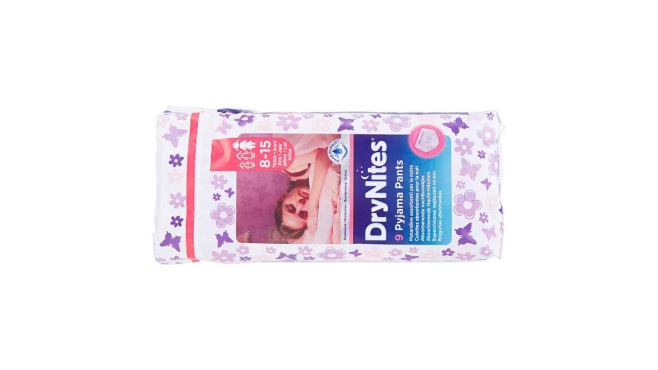 Drynites 9 Pyjama Pants 8-15 Anni Femmina