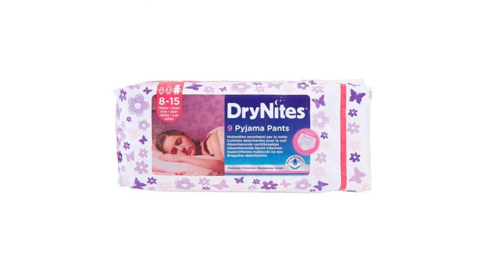 Drynites 9 Pyjama Pants 8-15 Anni Femmina