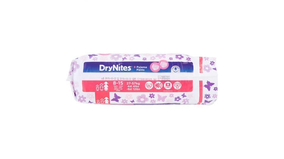 Drynites 9 Pyjama Pants 8-15 Anni Femmina