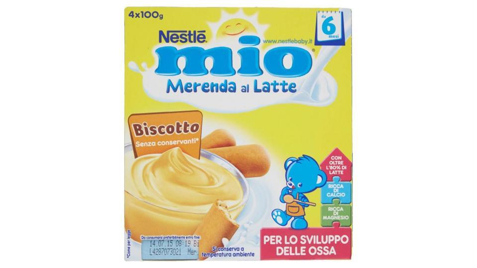 Nestlé Mio Merenda Al Latte Biscotto Da 6 Mesi 4 Vasetti Plastica